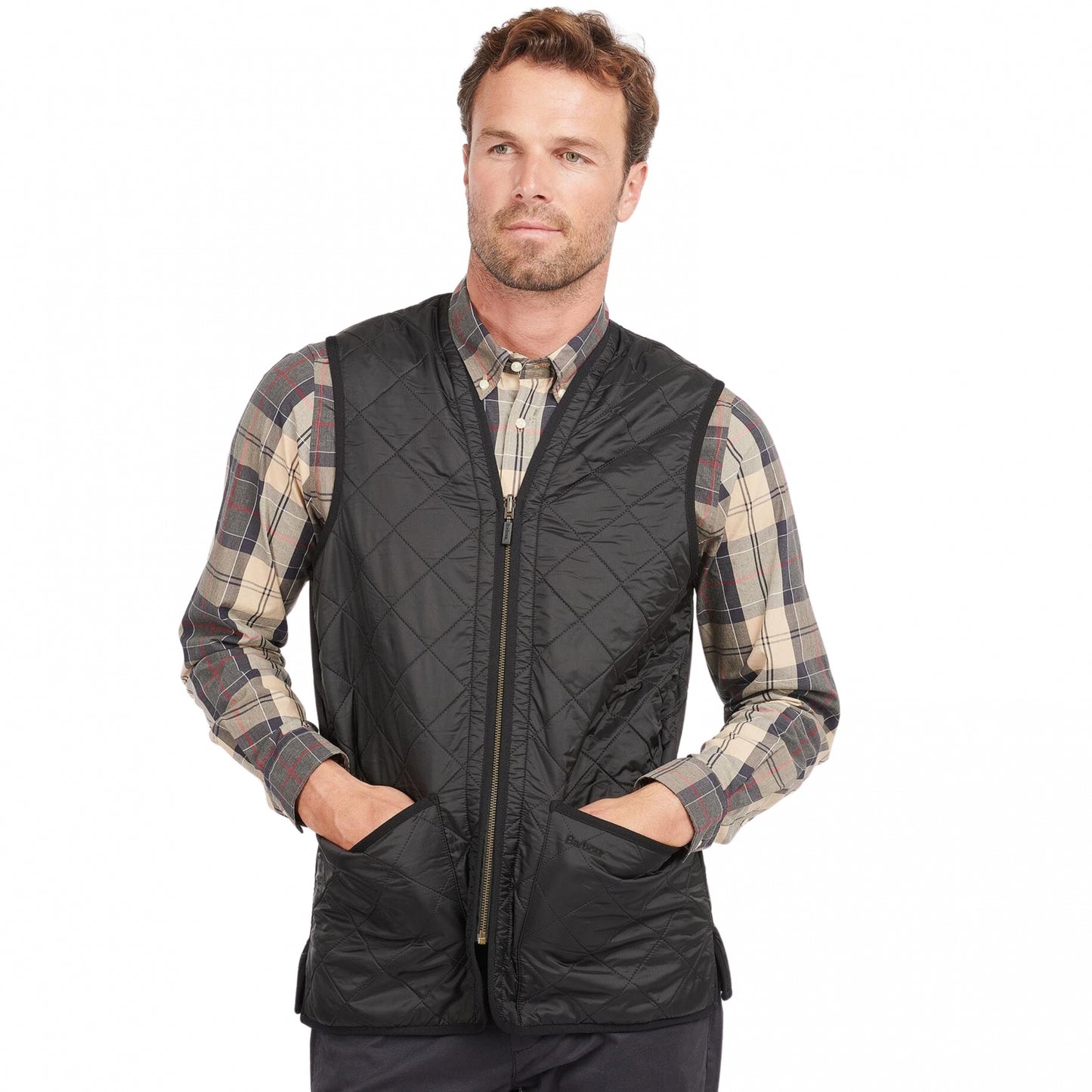 Barbour Polarquilt Waistcoat Zip Liner Jacket BLACK