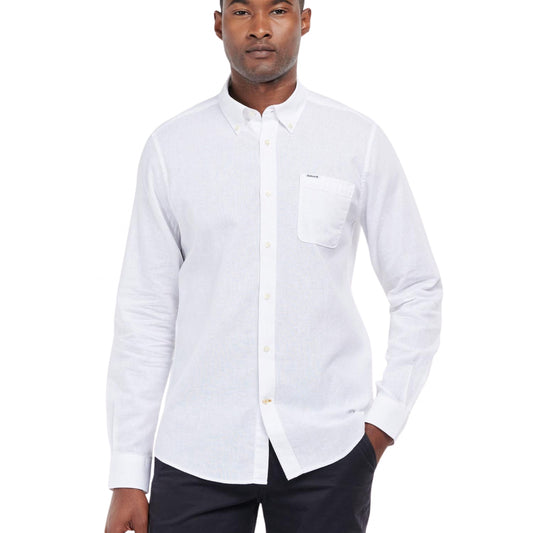Camicia Barbour Nelson Tailored Shirt BIANCO