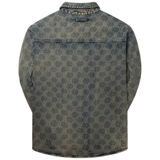 Camicia Daily Paper Shield Laser Denim Shirt