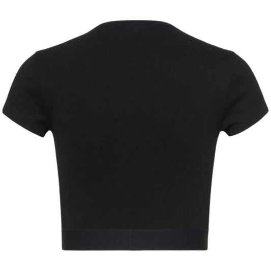 Top Donna Calvin Klein Rib Crop Tee NERO