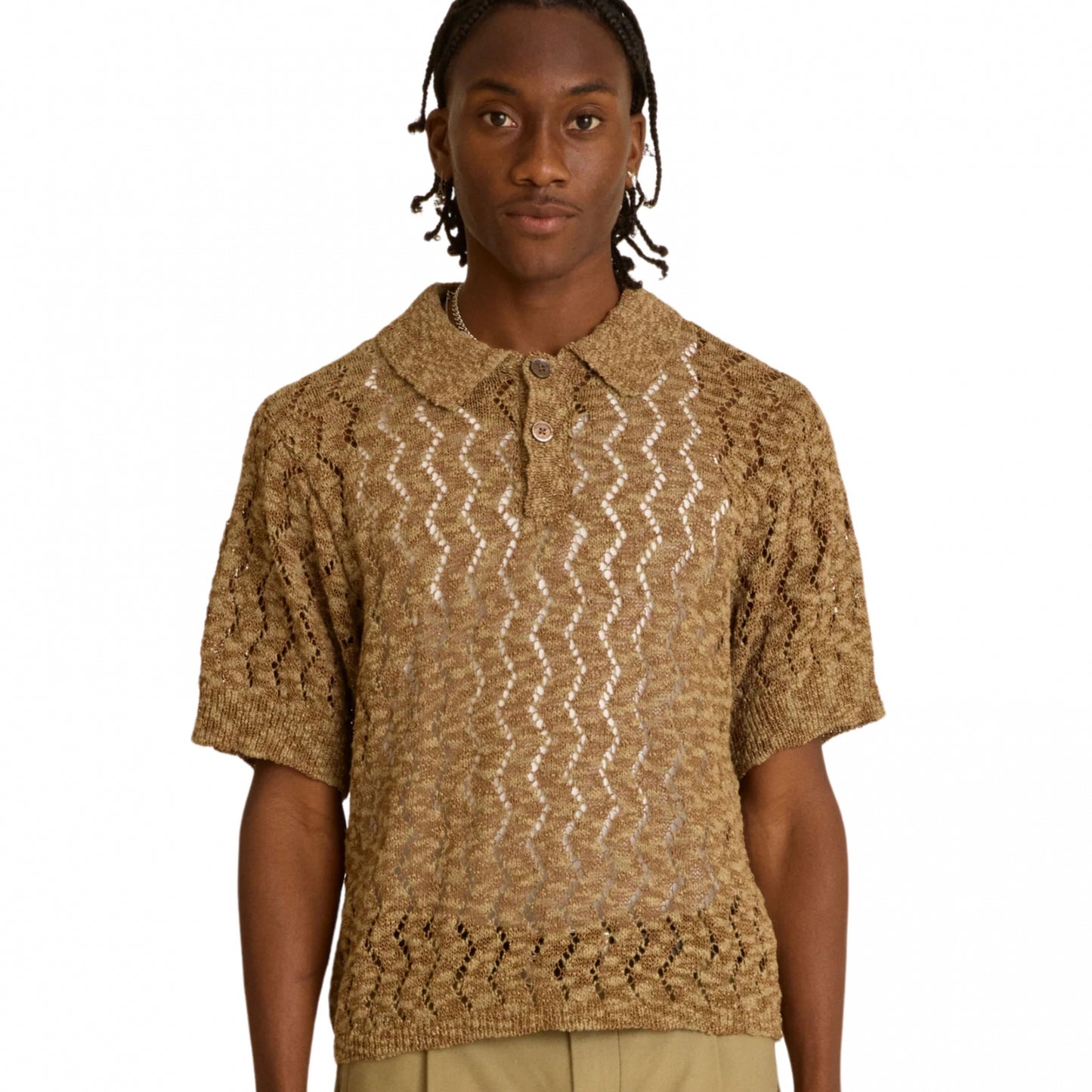 Polo Obey Andre Polo Sweater MARRONE