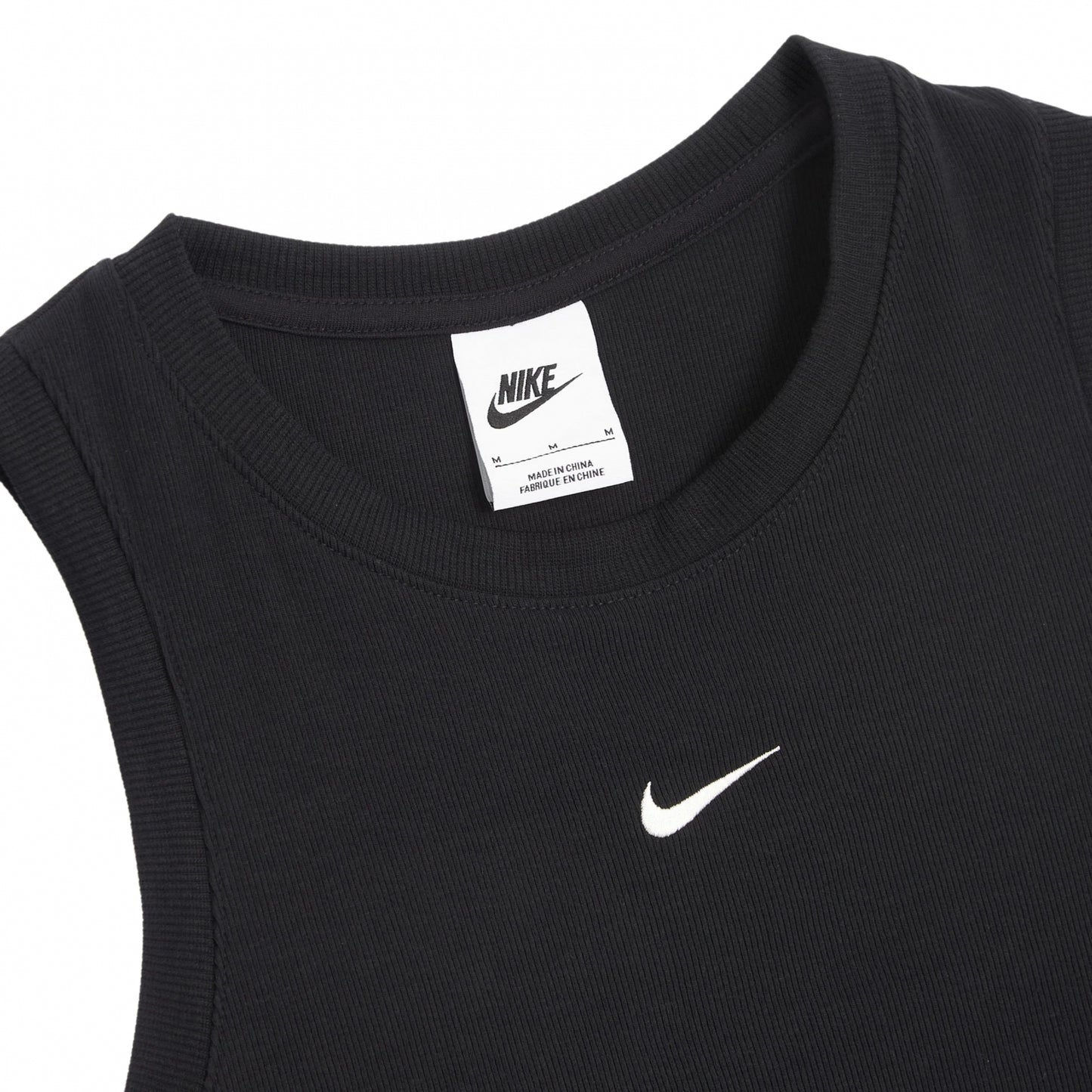 Top Nike Sportswear Essential Rib Crop Top NERO