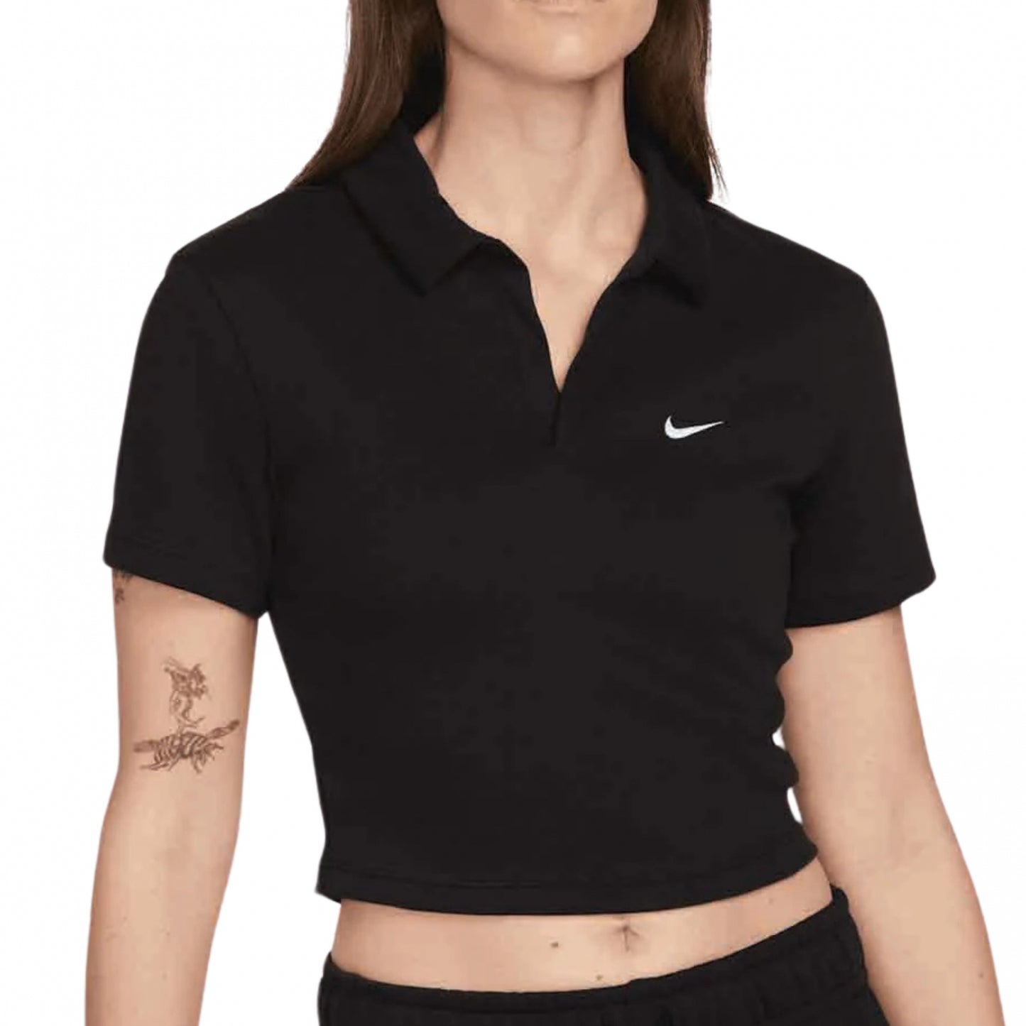 Polo Nike Sportswear Essential SS Polo Crop NERO