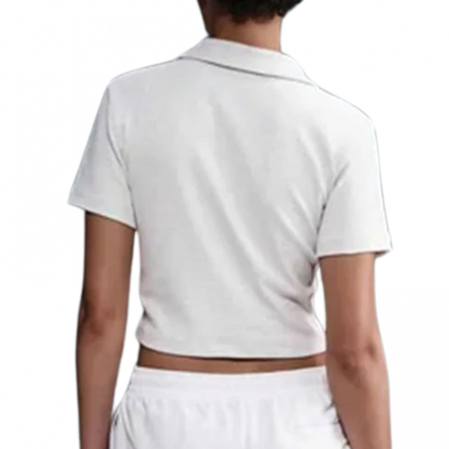 Polo Nike Sportswear Essential SS Polo Crop BIANCO