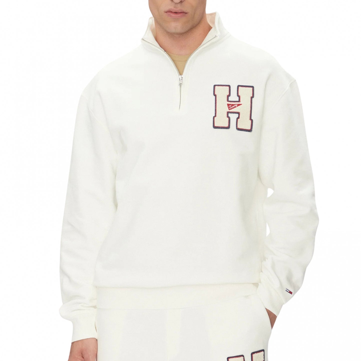 Felpa Tommy Jeans 1/4 Zip Towel Patch