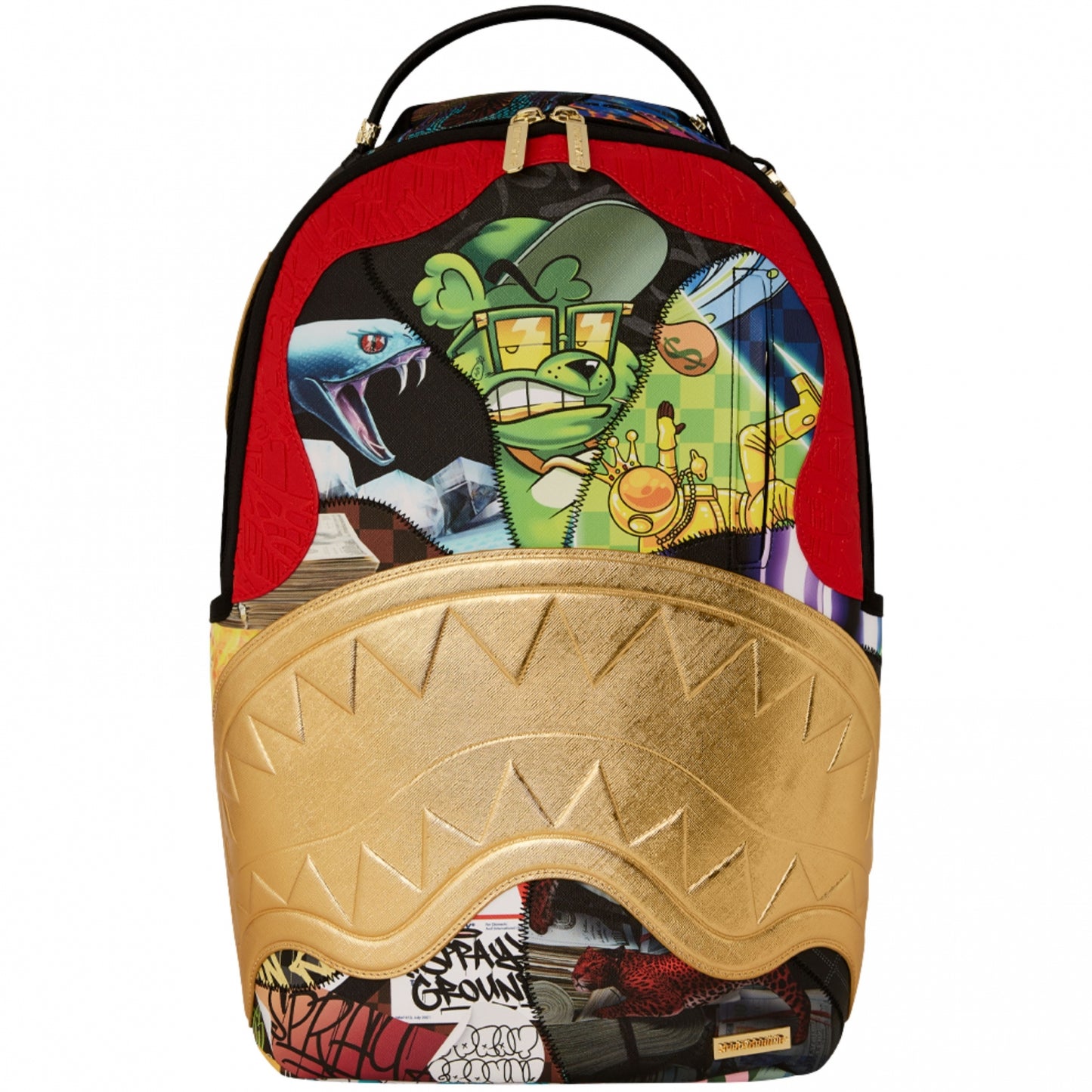 Zaino Sprayground 15 years Gold and Spliced DLXV B UNICO