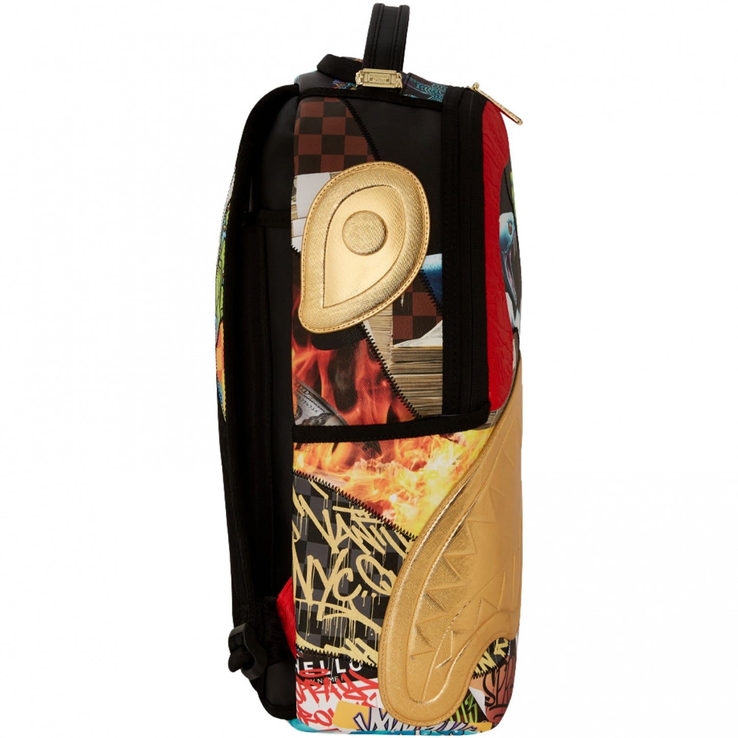 Zaino Sprayground 15 years Gold and Spliced DLXV B UNICO