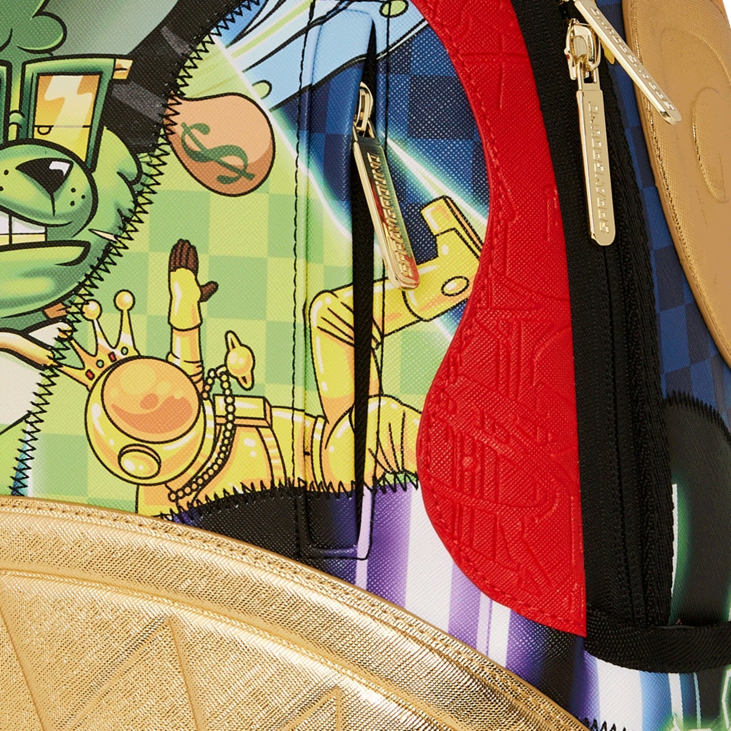 Zaino Sprayground 15 years Gold and Spliced DLXV B UNICO