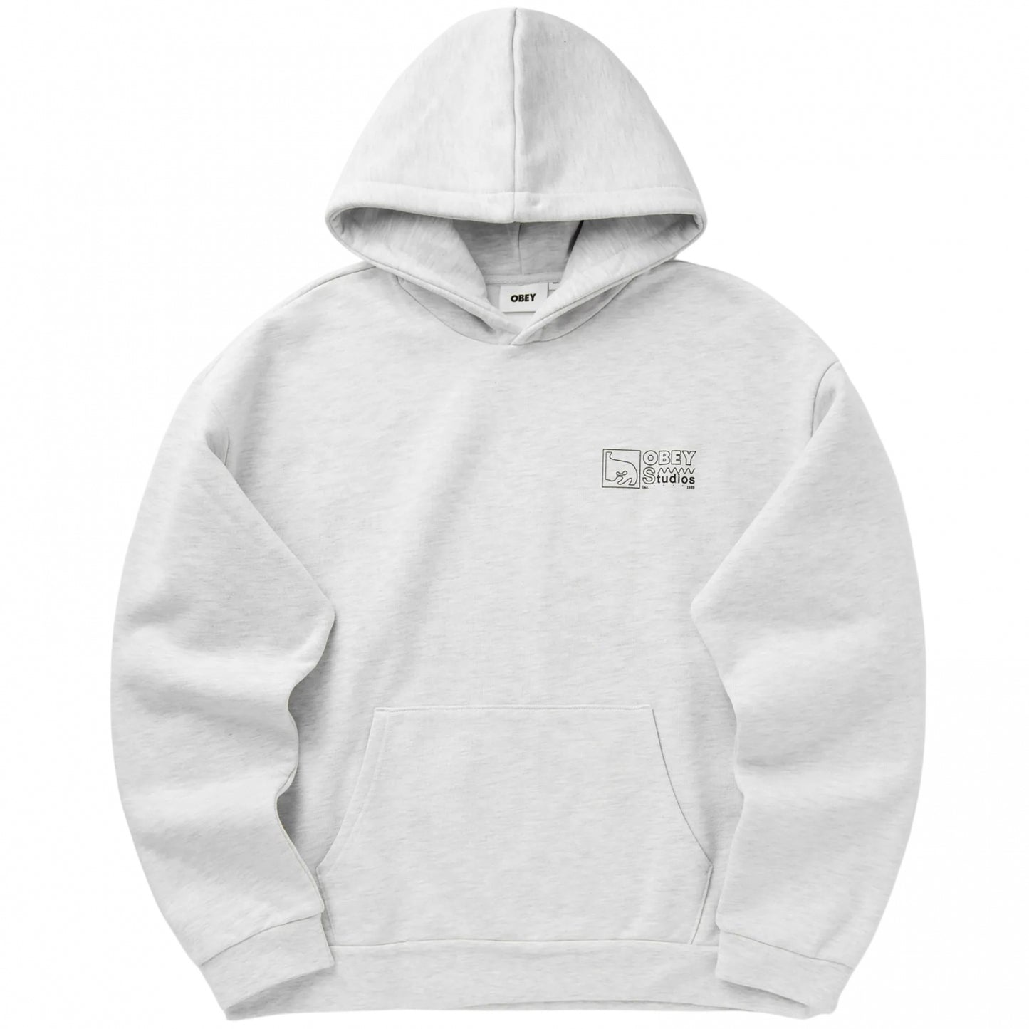Felpa Obey Nico Extra Heavy Hood Fleece GRIGIO