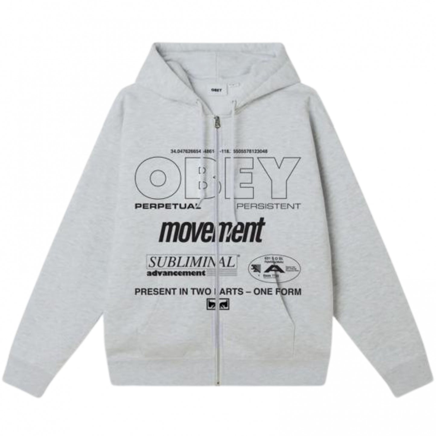Felpa Obey Persistent Movement Fleece GRIGIO