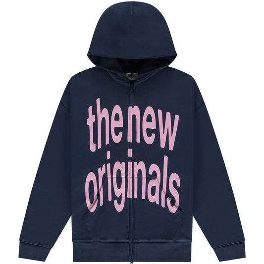 Felpa TNO Big Logo Zip Up Hoodie BLU NAVY