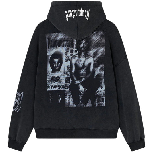 Felpa Acupuncture Punker Zip Hoodie NERO