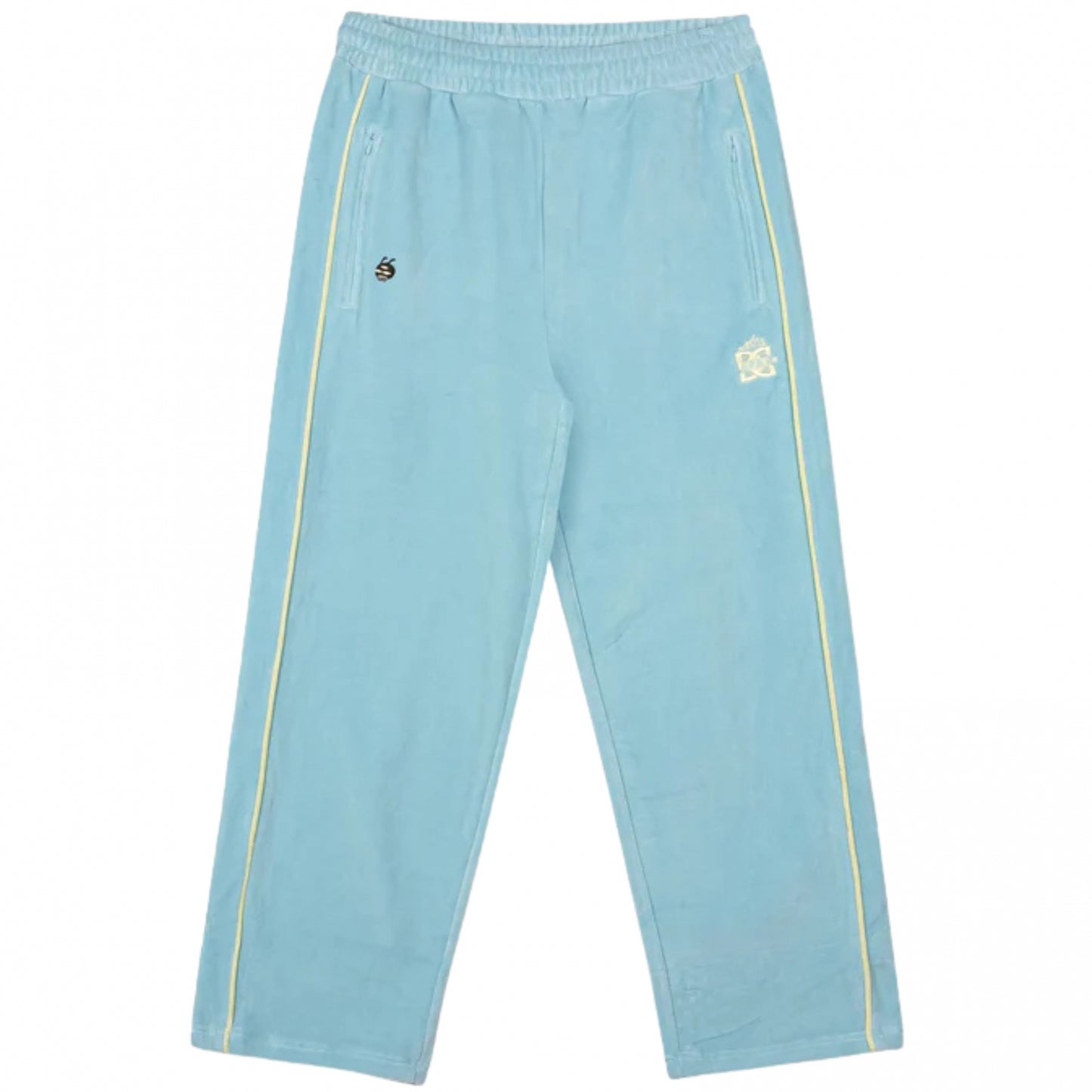 Pantalone Grimey Velvet Track Pants Wide Leg BLU