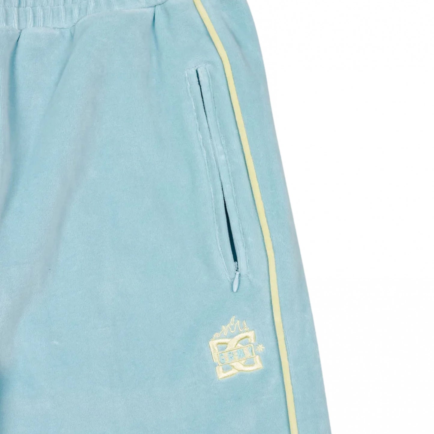 Pantalone Grimey Velvet Track Pants Wide Leg BLU