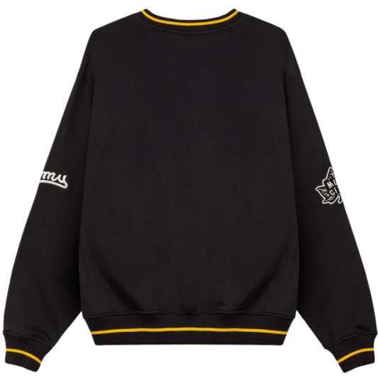 Felpa Grimey V Neck Vintage Crewneck NERO