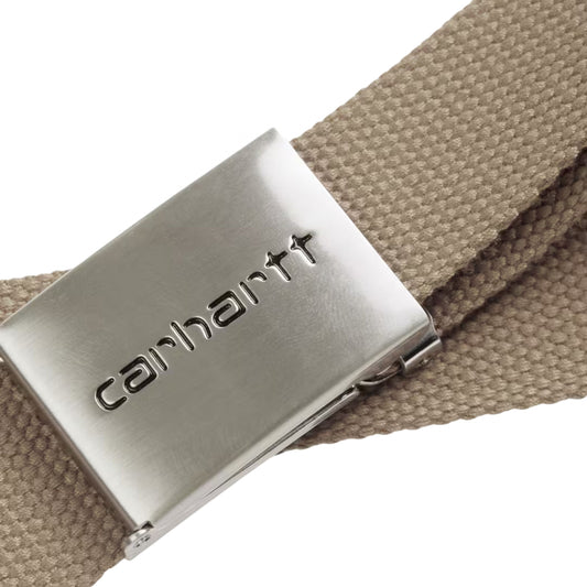 Cintura Carhartt WIP Clip Belt Chrome MARRONE