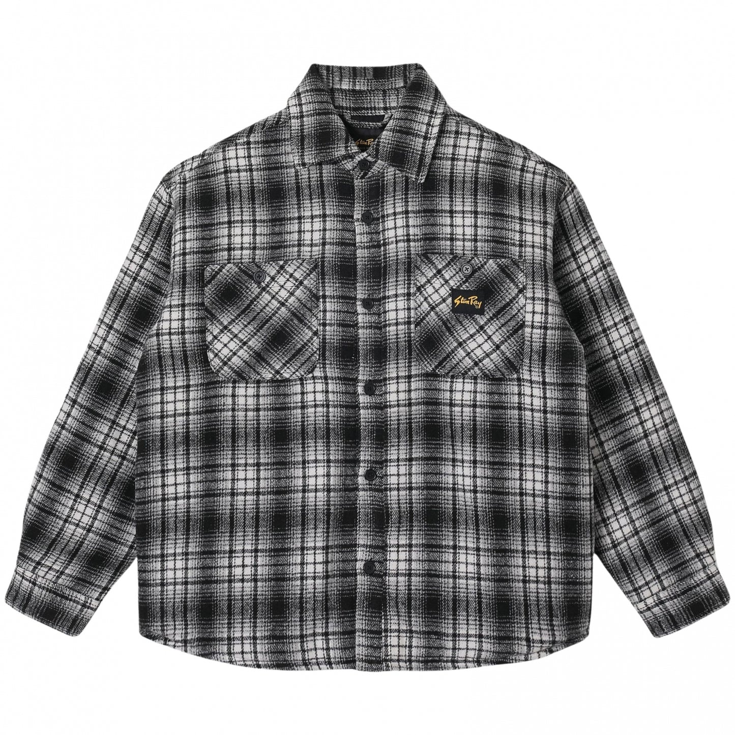 Camicia Stan Ray Quilted Plaid Overshirt BLU