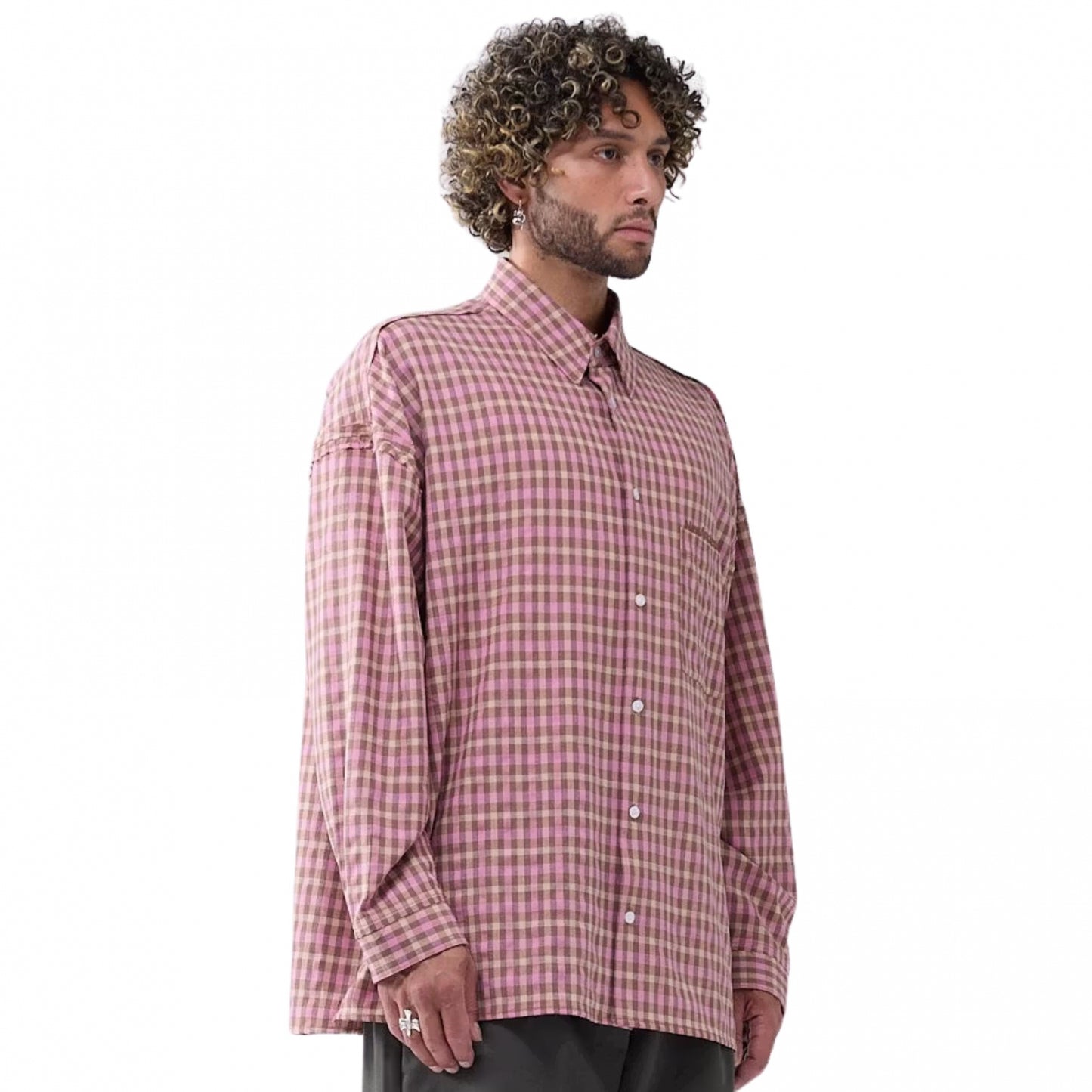 Camicia NASA Raw Edge Fluid Shirt ROSA