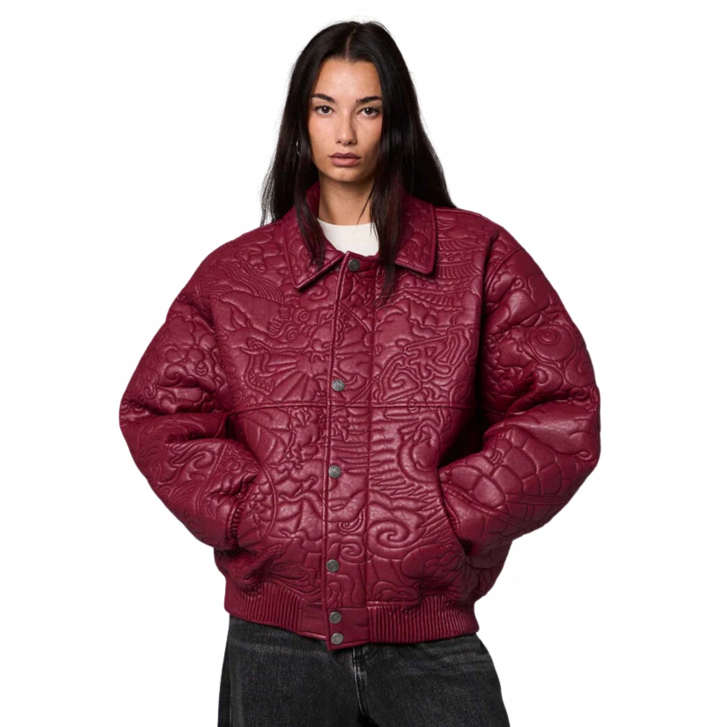 Giacca Grimey PU Leather Jacket BORDEAUX