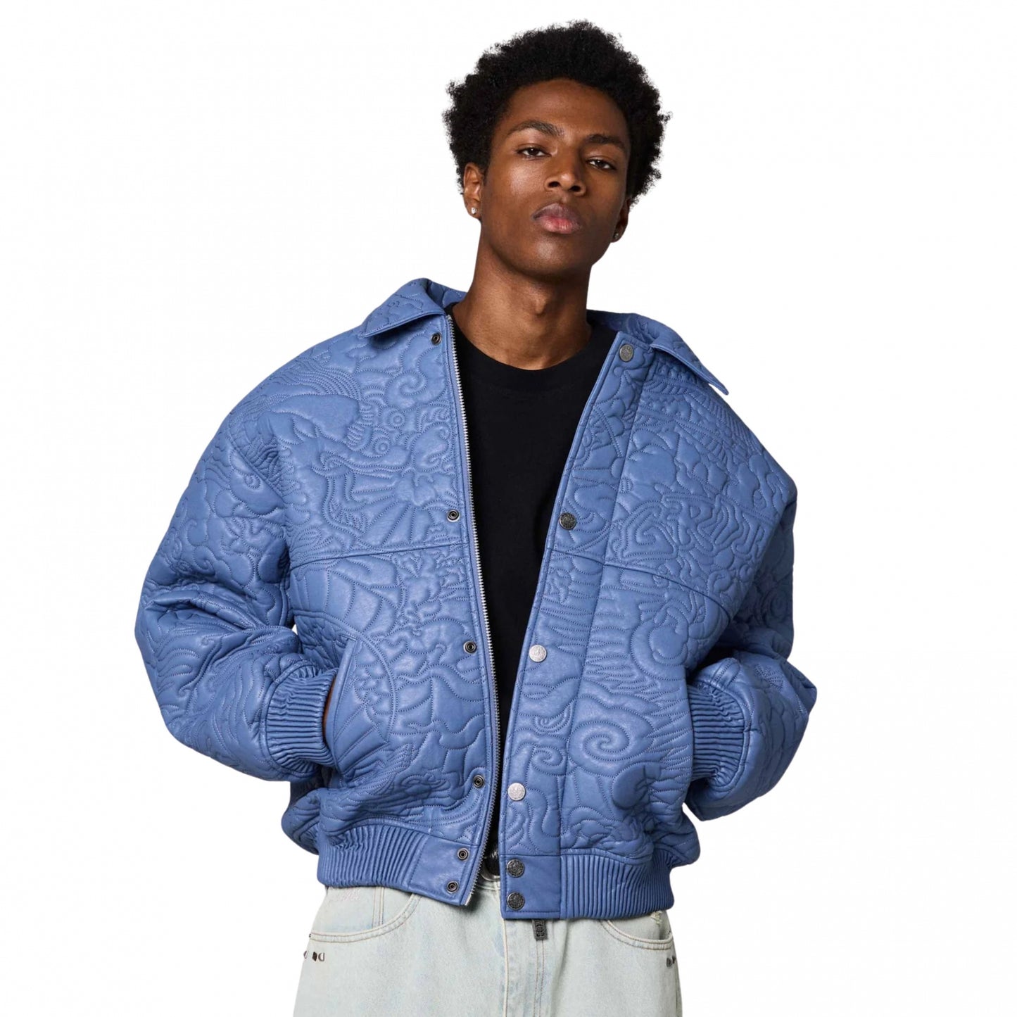 Giacca Grimey PU Leather Jacket BLU