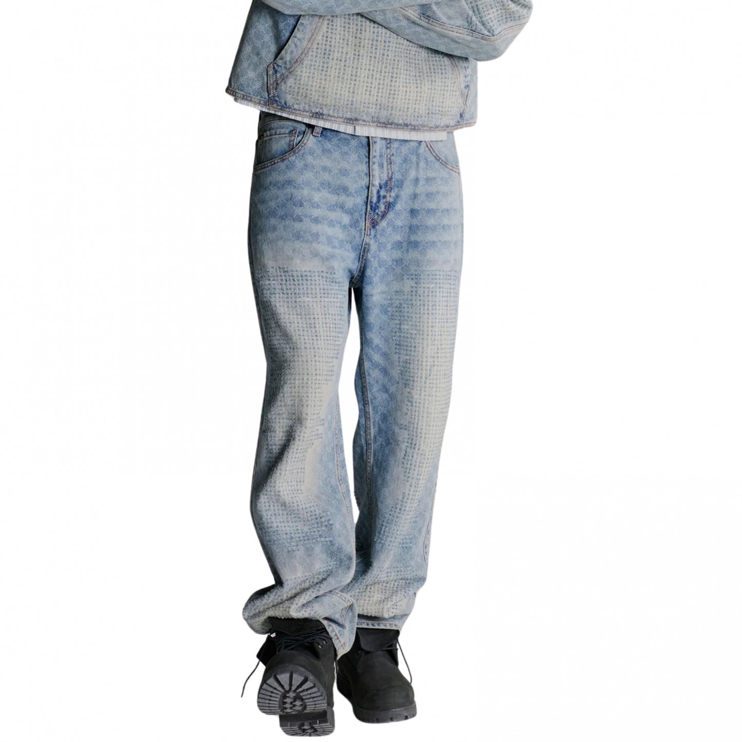 Jeans Daily Paper Destroyed Amba Jeans BLU