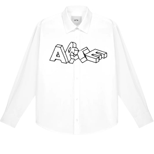 Camicia Arte Blocks Shirt BIANCO