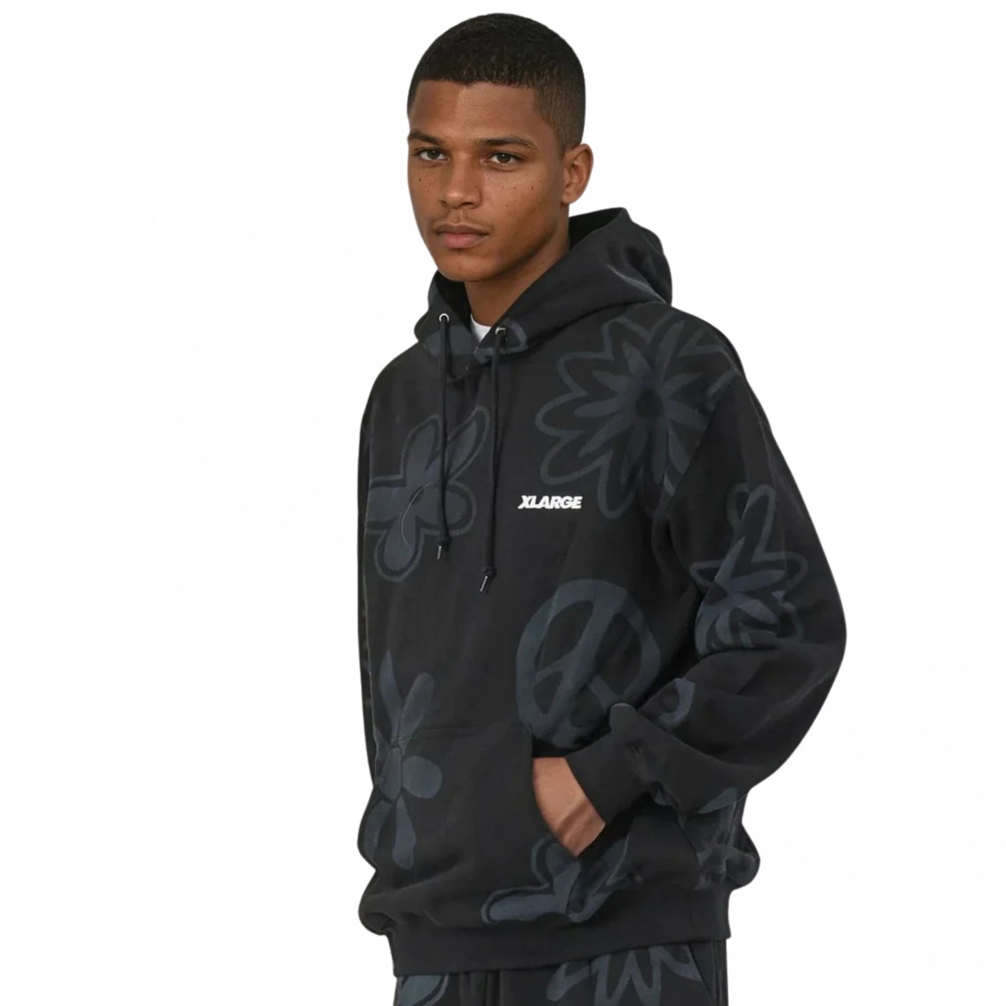 Felpa XLarge Peace Hooded Sweatshirt