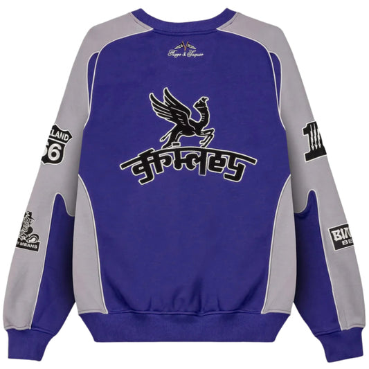 Felpa Grimey Vintage Crewneck BLU