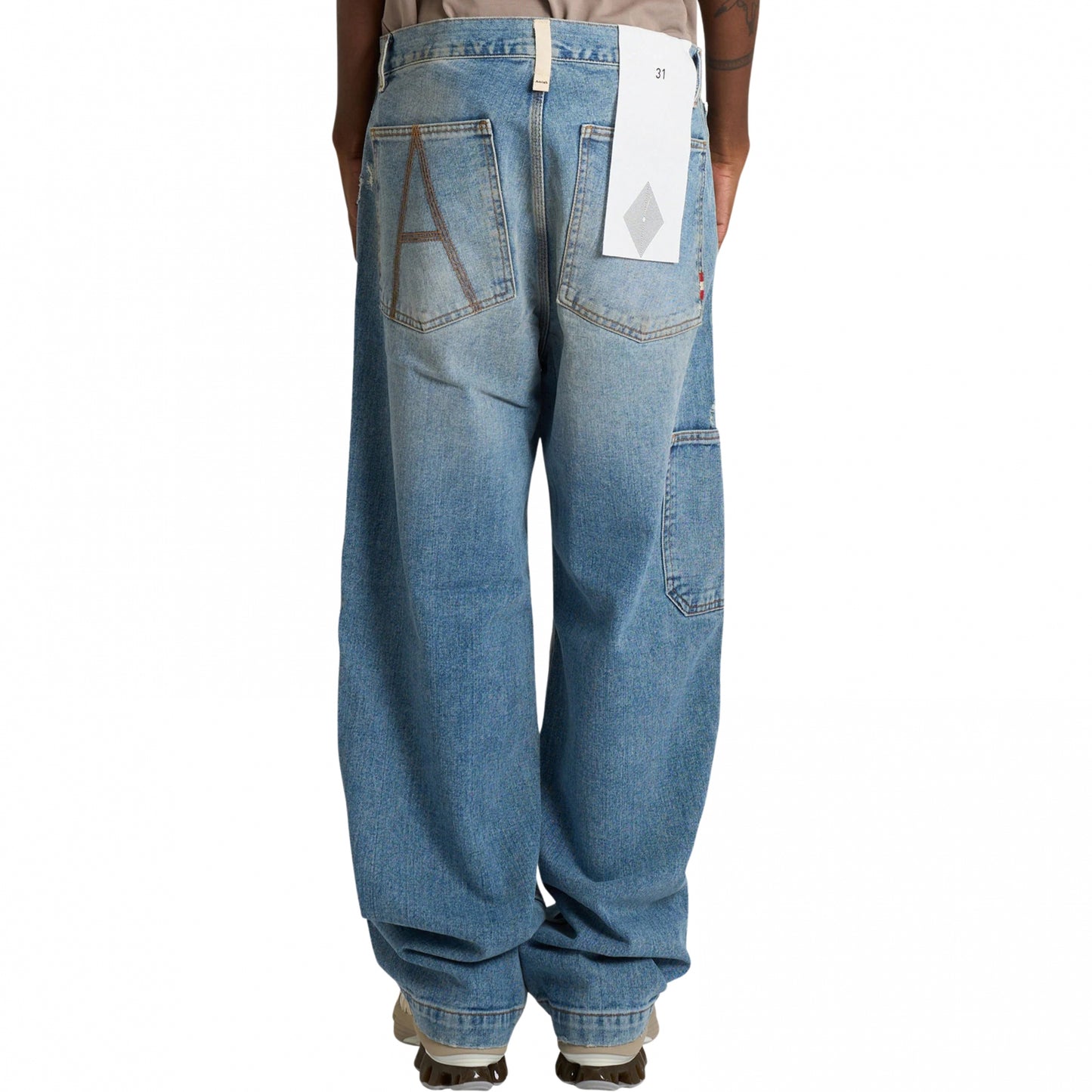 Pantalone Amish Super Knee Denim Carpenter DENIM