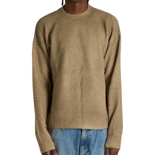 Felpa Amish Crew Neck Over Spray Texture VERDE