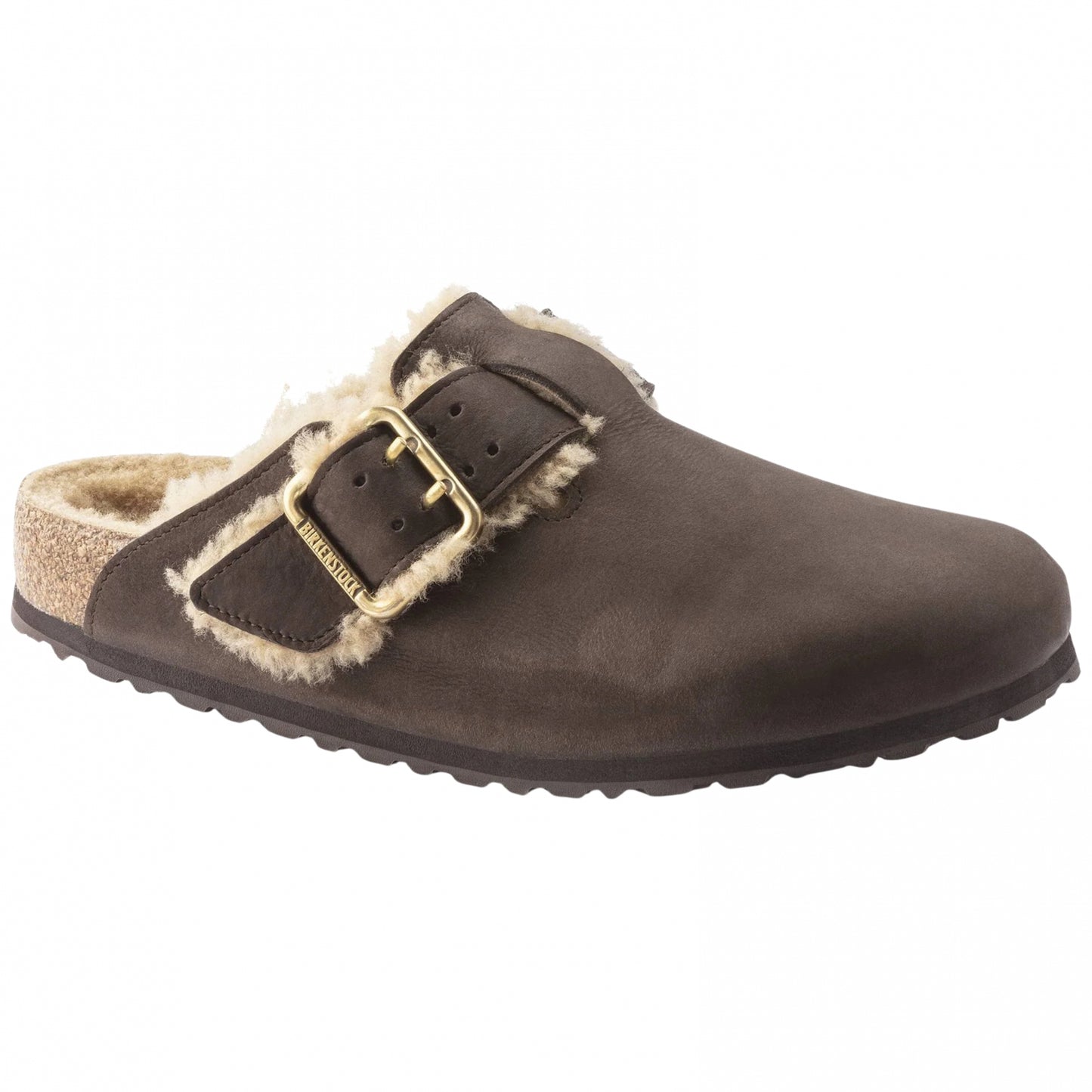 Sandalo Birkenstock Boston Bold Shearling MARRONE