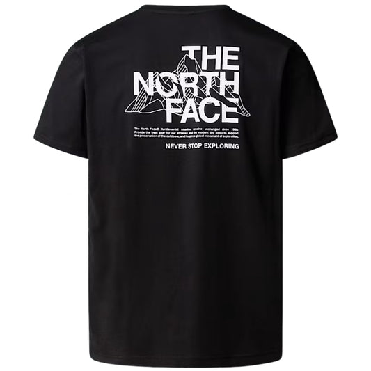 Maglietta TNF Mountain Sketch SS Tee NERO