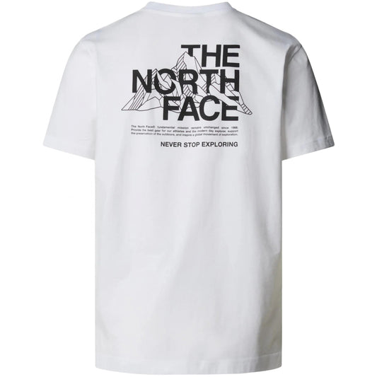 Maglietta TNF Mountain Sketch SS Tee BIANCO