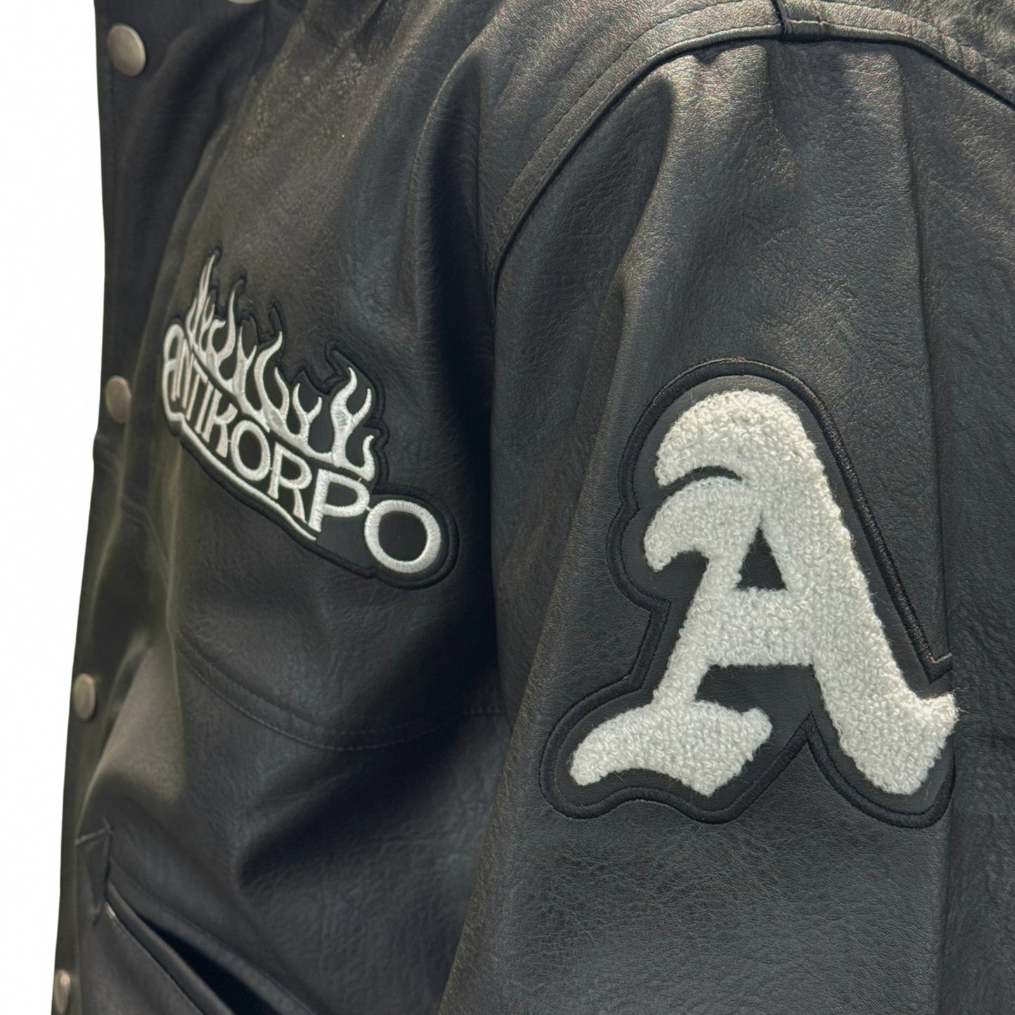 Giubbino Antykorpo Leather Jacket NERO