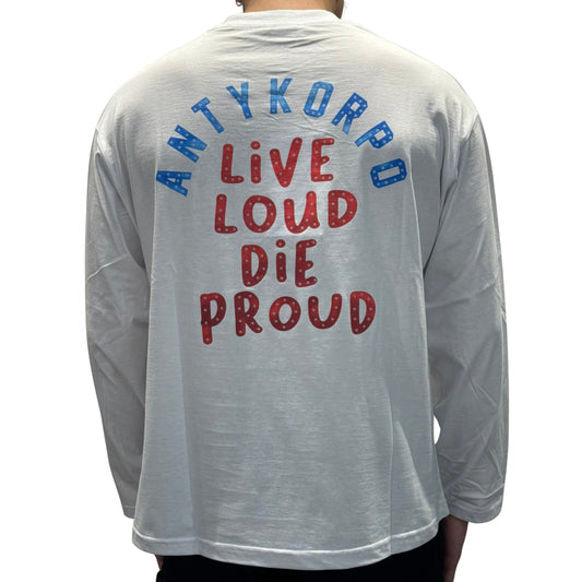 Maglietta Antikorpo LS Multi Graphic BIANCO