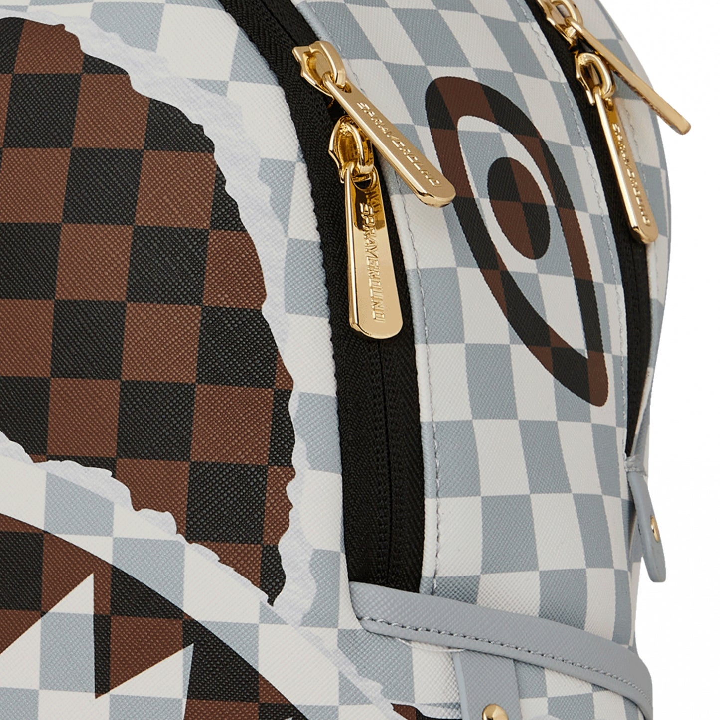 Zainetto Sprayground Cream Brown Tear Check Savage Backpack