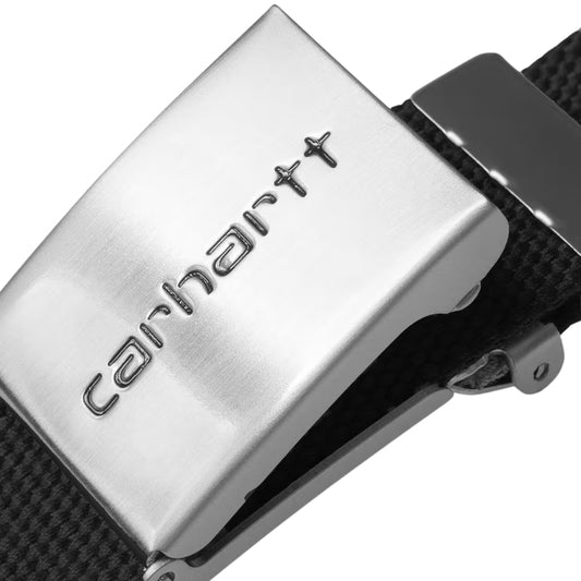 Cintura Carhartt WIP Clip Belt Chrome NERO