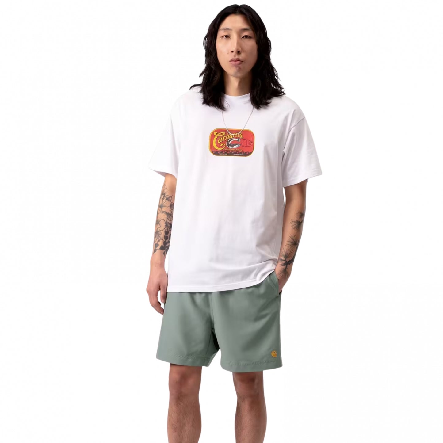 Costume Carhartt WIP Chase Swim Trunks VERDE