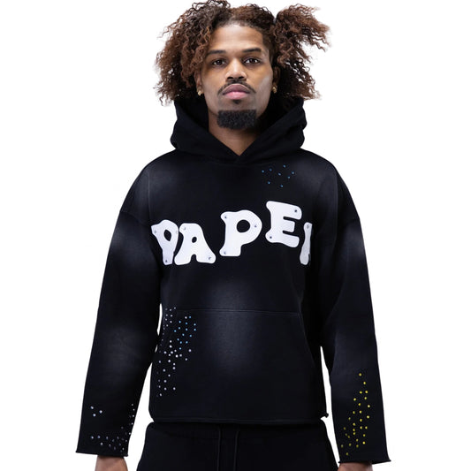 Felpa Paper Money Paper Hoodie NERO
