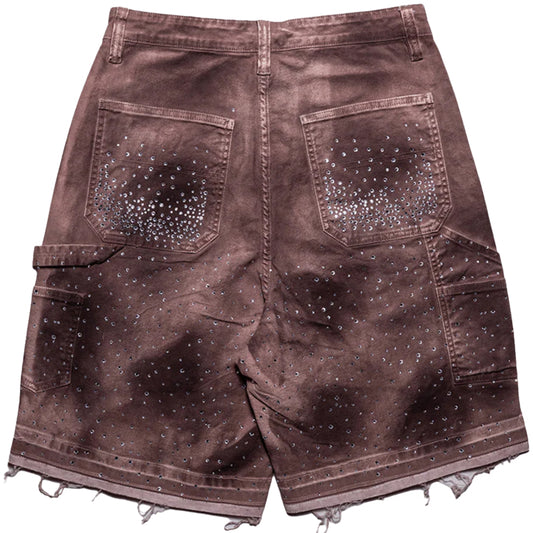 Pantaloncino Paper Money Crystalized Short BORDEAUX