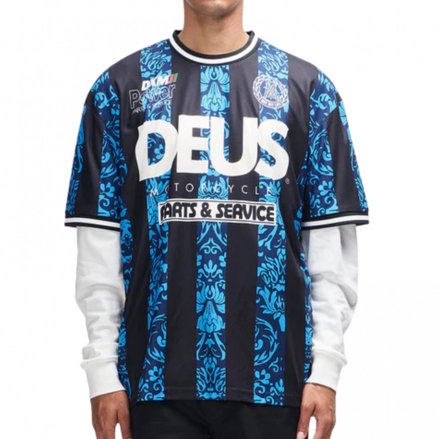 Maglietta Deus Ex Machina Nouveau Moto Tee BLU
