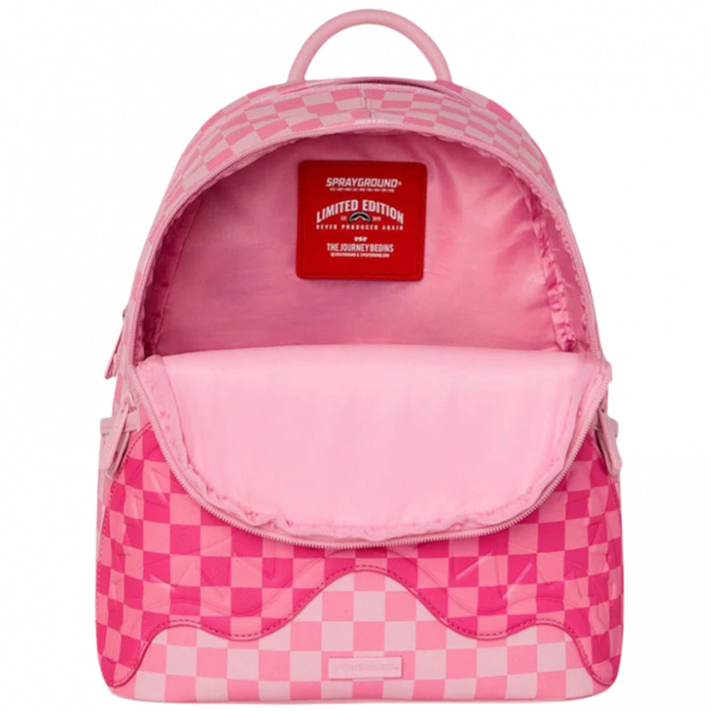 Zainetto Sprayground Pink Shark In Paris Patch Bac UNICO
