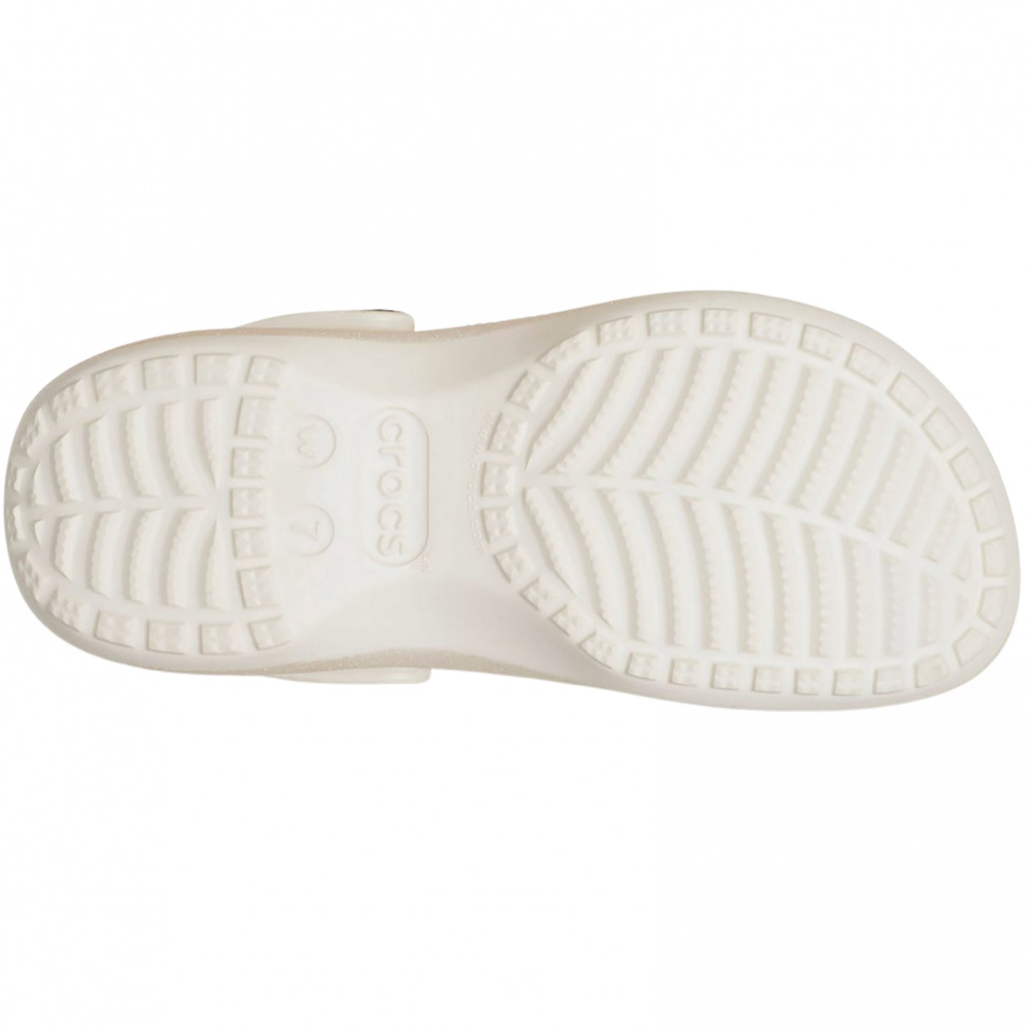 Ciabatta Crocs Classic Platform Glitter Clog GRIGIO