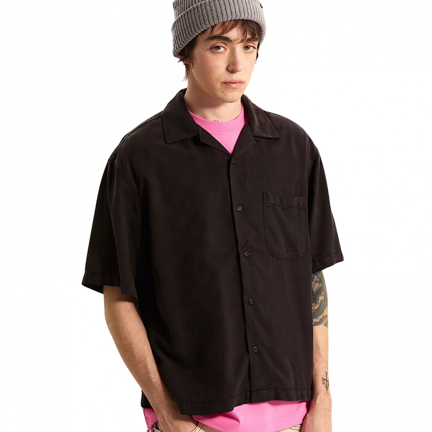 Camicia Vans Van Doren Tencel Check NERO