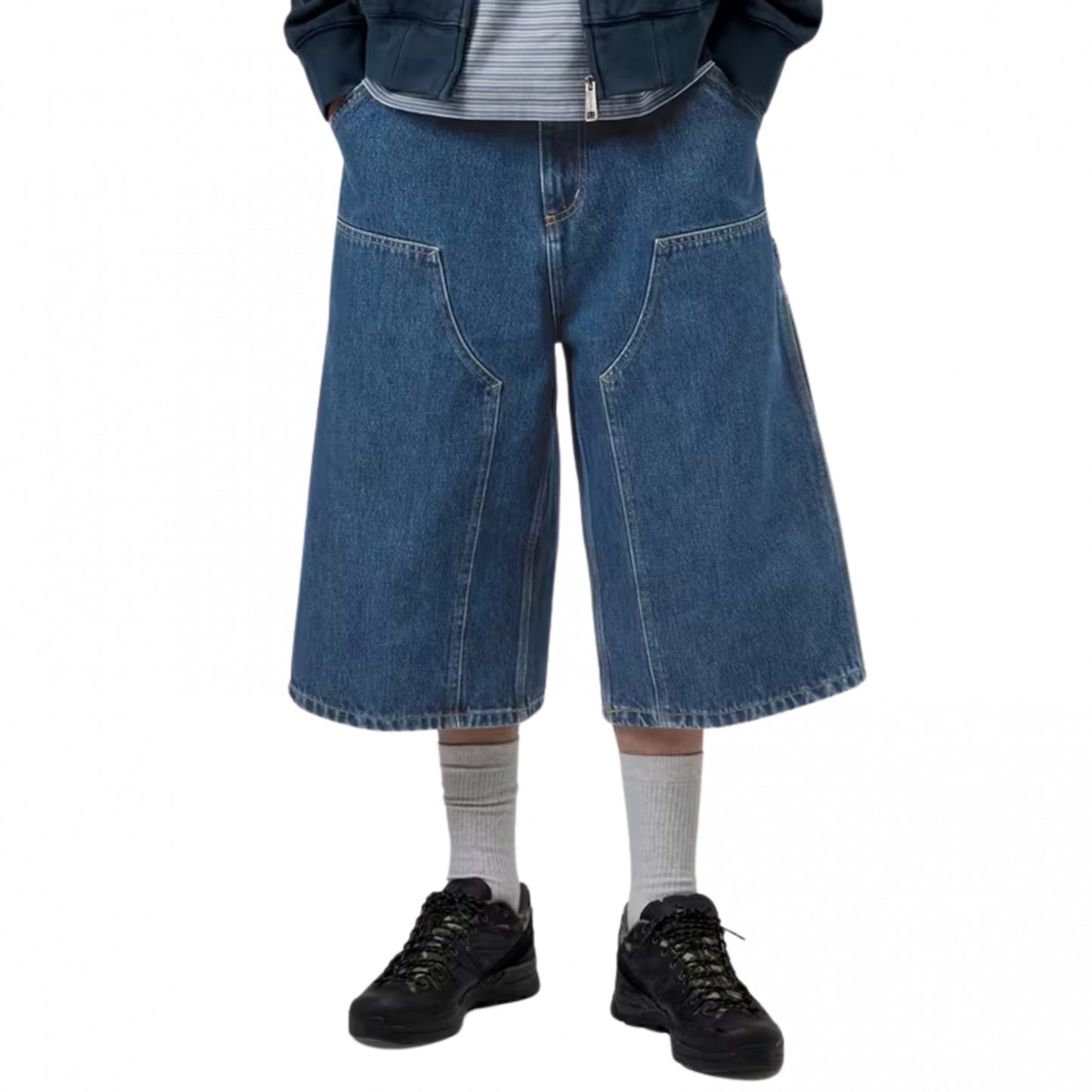 Pantaloncino Carhartt WIP OG Double Knee Long Shor BLU