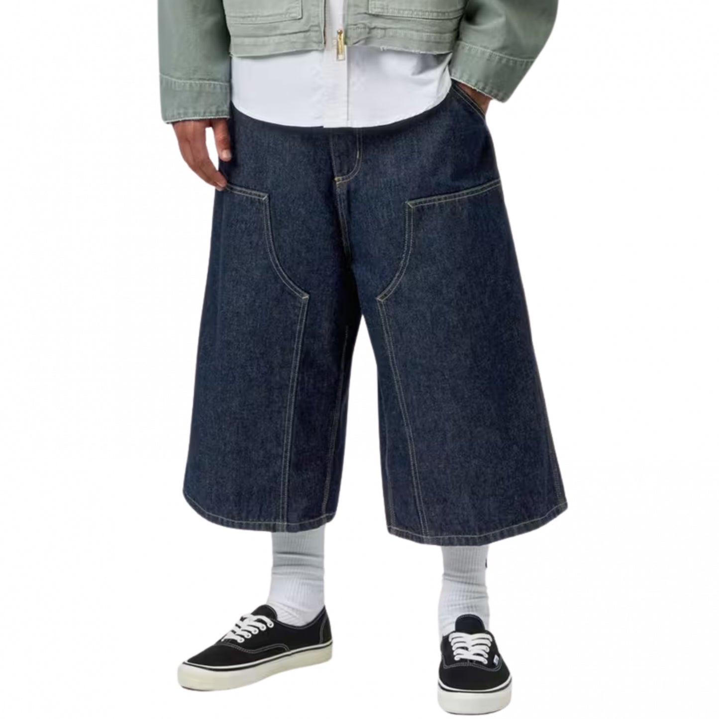 Pantaloncino Carhartt WIP OG Double Knee Long Shor BLU