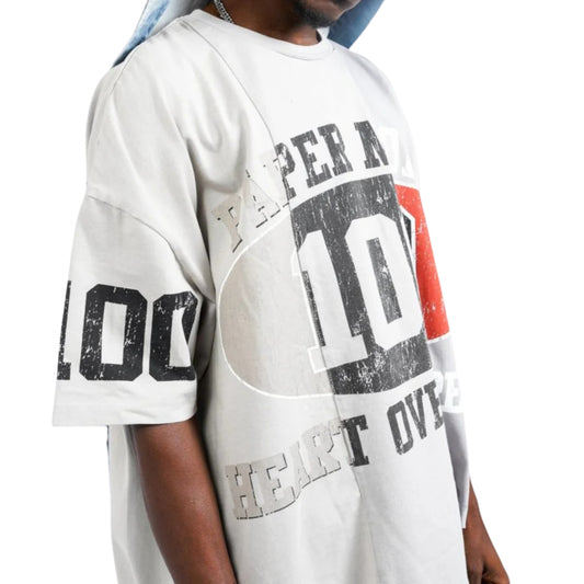 Camicia Paper Money Heart Over Greed Panel Shirt GRIGIO