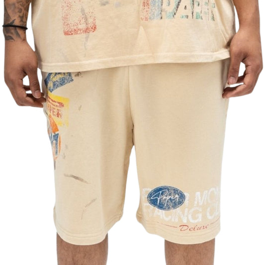 Pantaloncino Paper Money Racing Club Shorts CREMA