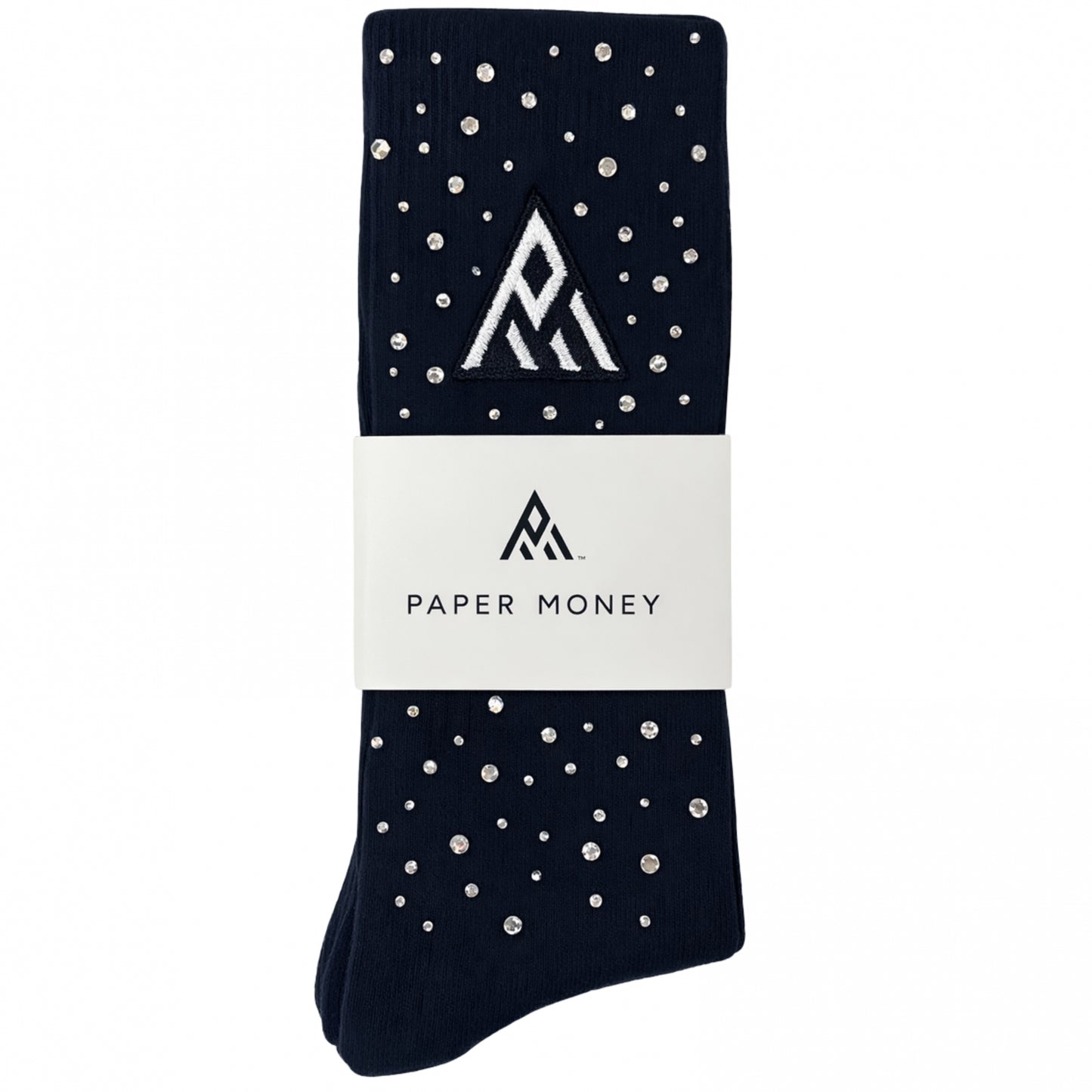 Calzini paper Money Logo Crystal Sock NERO