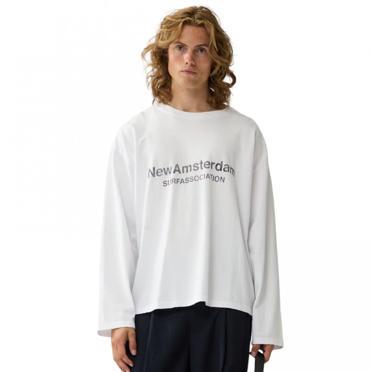 Maglietta NASA Worked Logo Longsleeve Tee NERO